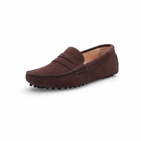 Gentry Morris Dark Brown / 2.5 Brown Driving Suede Loafers