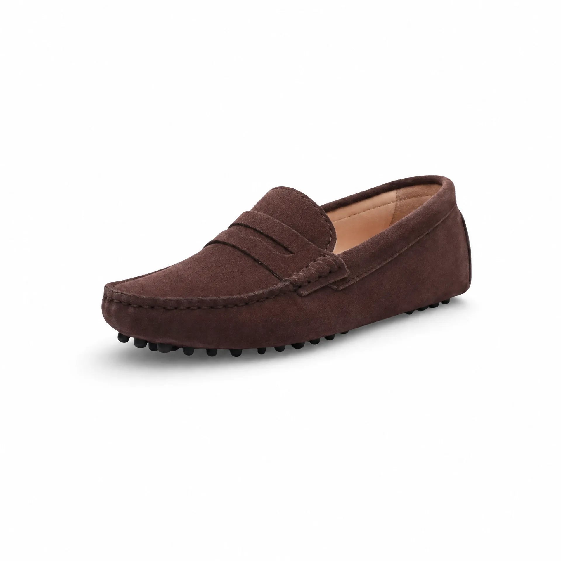 Gentry Morris Dark Brown / 2.5 Brown Driving Suede Loafers