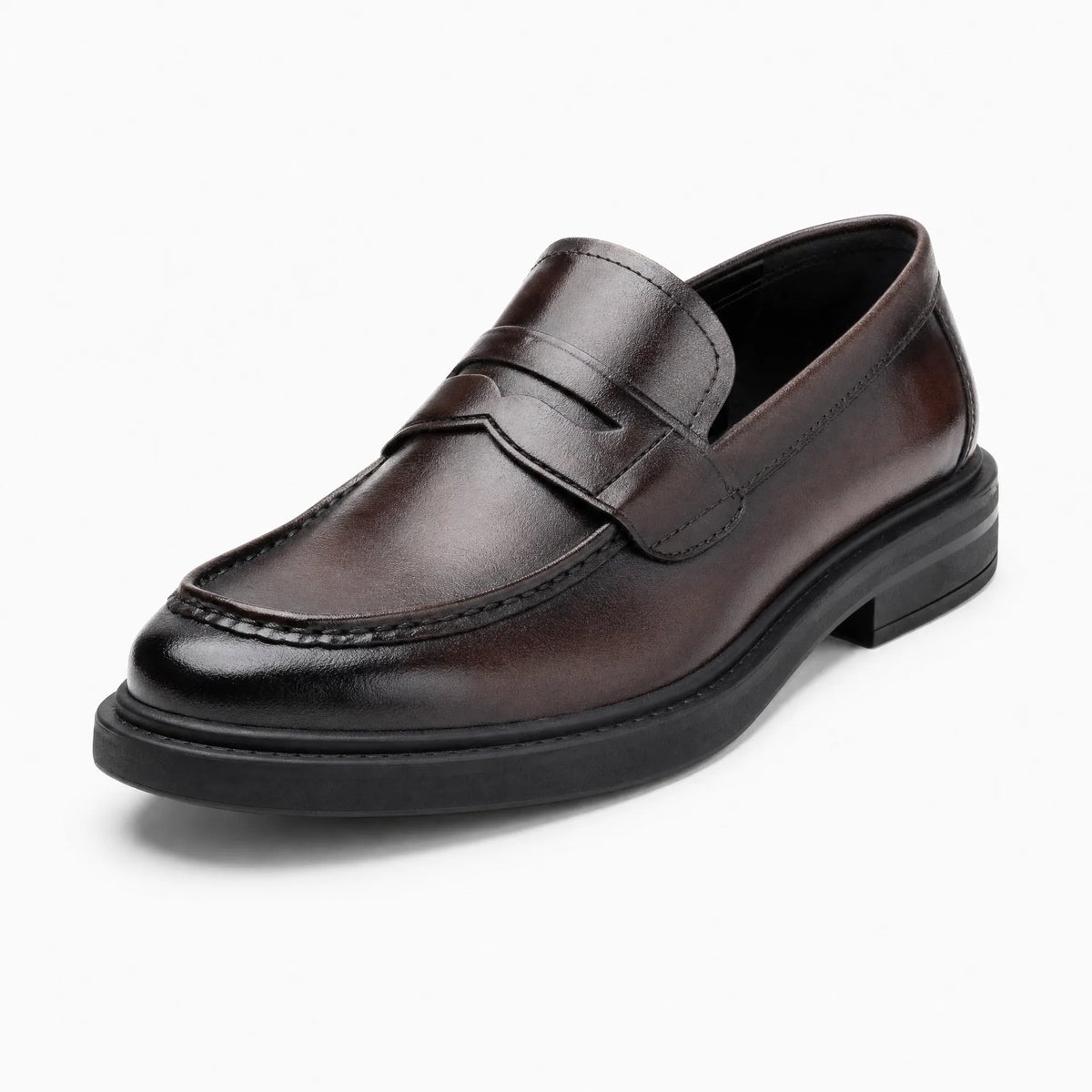 Gentry Morris Dark Brown / 38 Brown Chunky Penny Loafers Formal