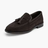 Gentry Morris Dark Brown / 5 Brown Tassel Loafers Block Heel