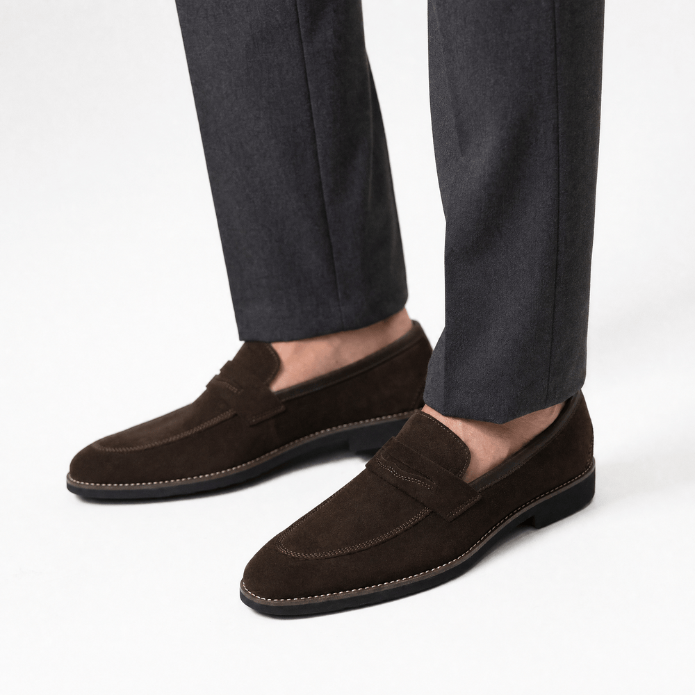Gentry Morris Dark Brown Penny Loafers Mens