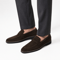 Gentry Morris Dark Brown Penny Loafers Mens