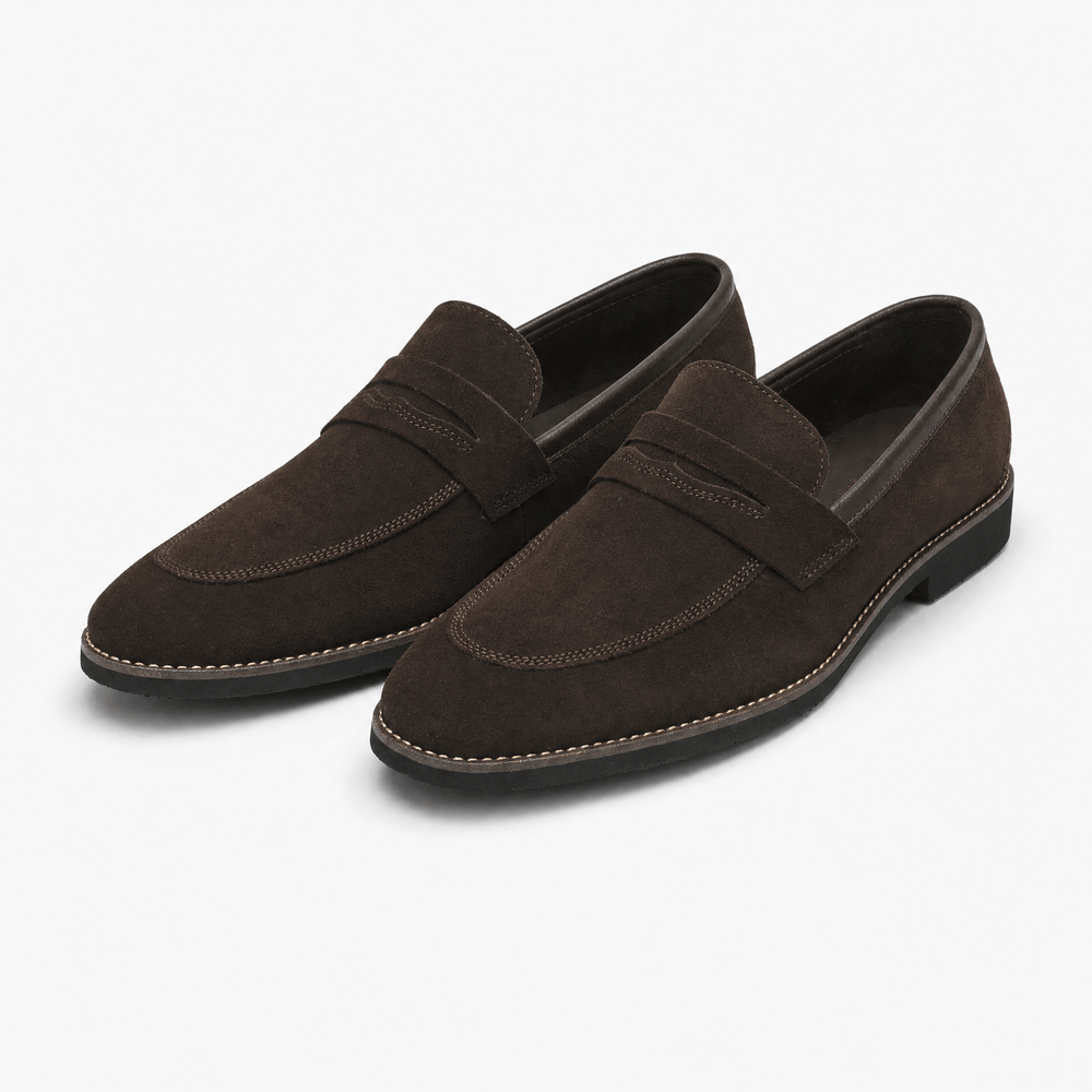 Gentry Morris Dark Brown Penny Loafers Mens