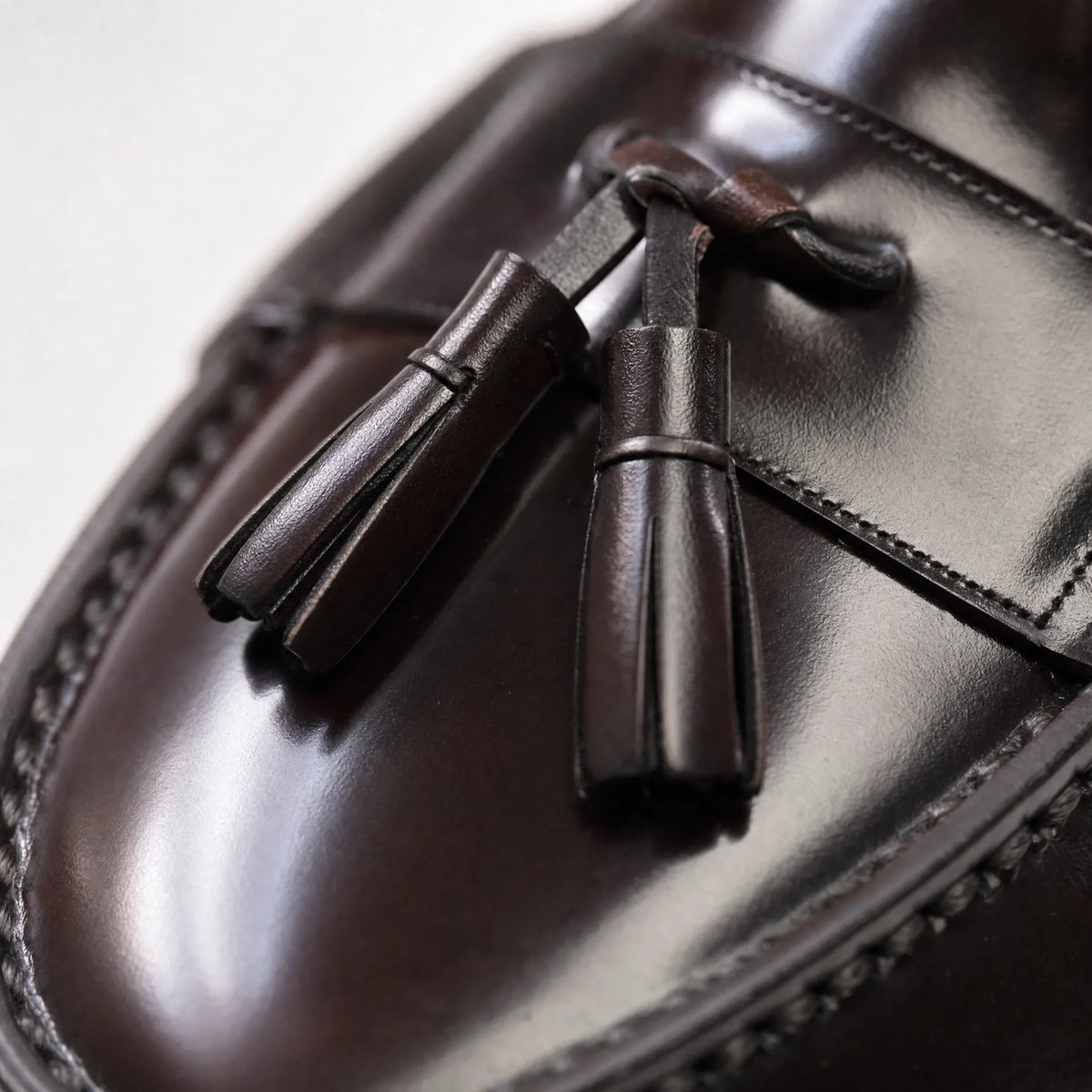 Gentry Morris Dark Brown Tassel Loafers Polished