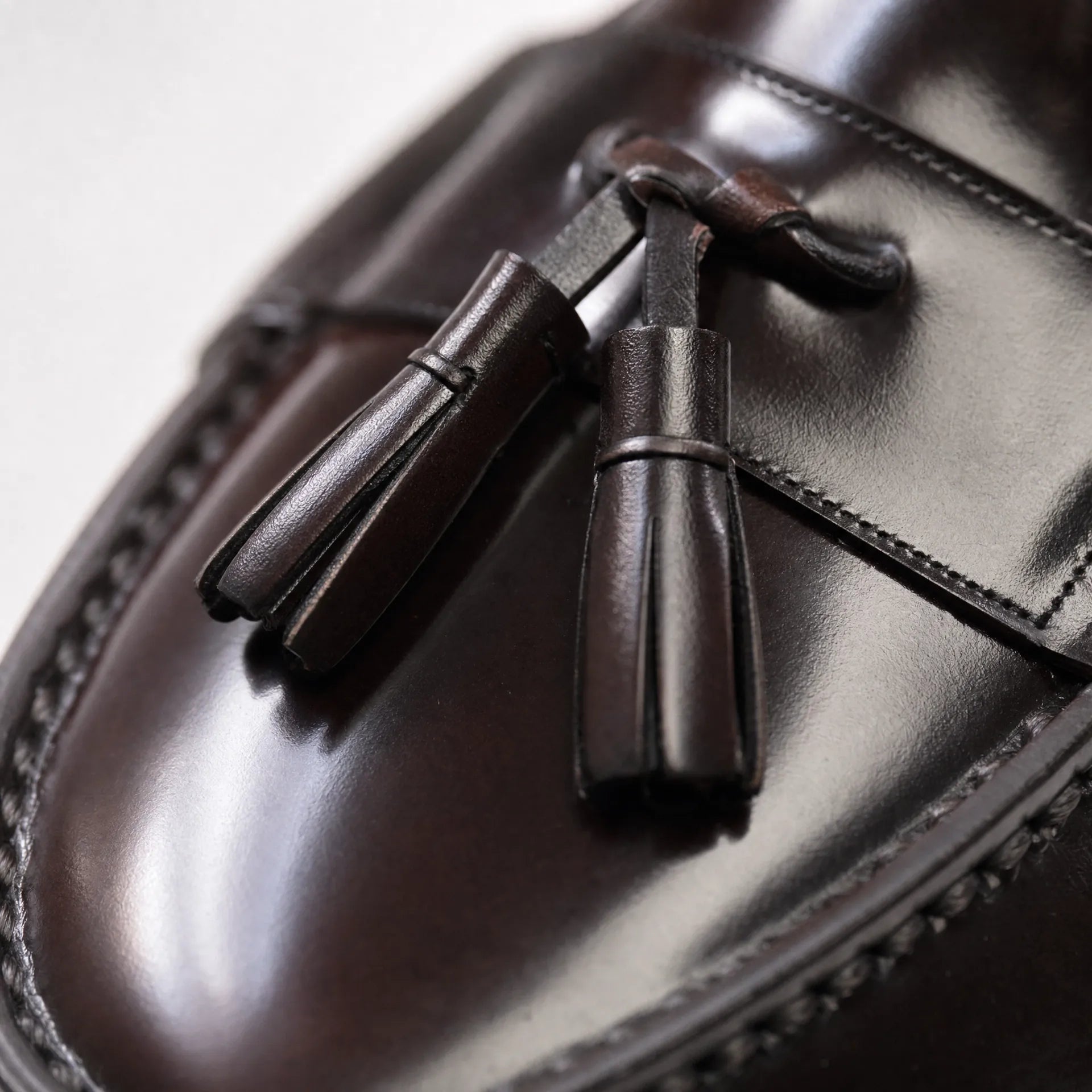 Gentry Morris Dark Brown Tassel Loafers Polished