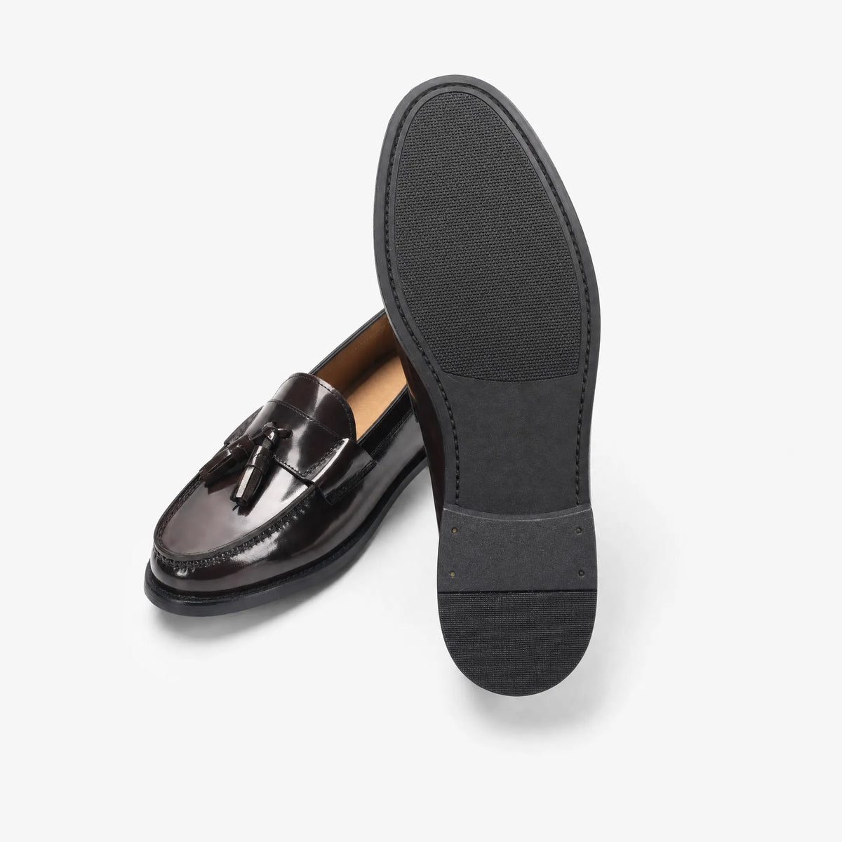 Gentry Morris Dark Brown Tassel Loafers Polished