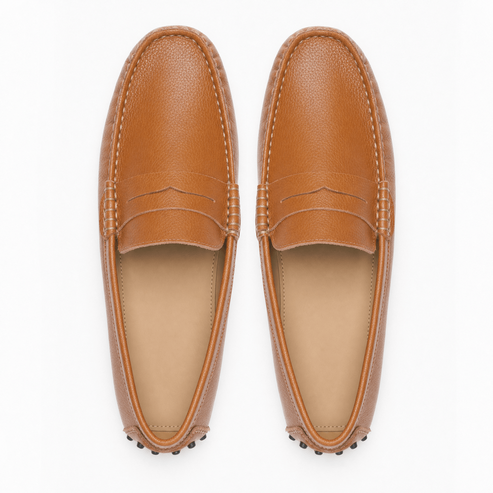 Gentry Morris Driving Leather Loafers Penny Strap