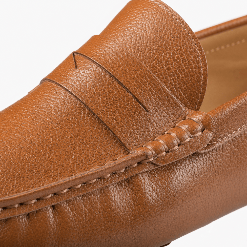 Gentry Morris Driving Leather Loafers Penny Strap
