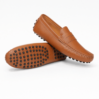 Gentry Morris Driving Leather Loafers Penny Strap