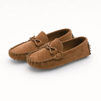Gentry Morris Driving Tied Bow Suede Loafers