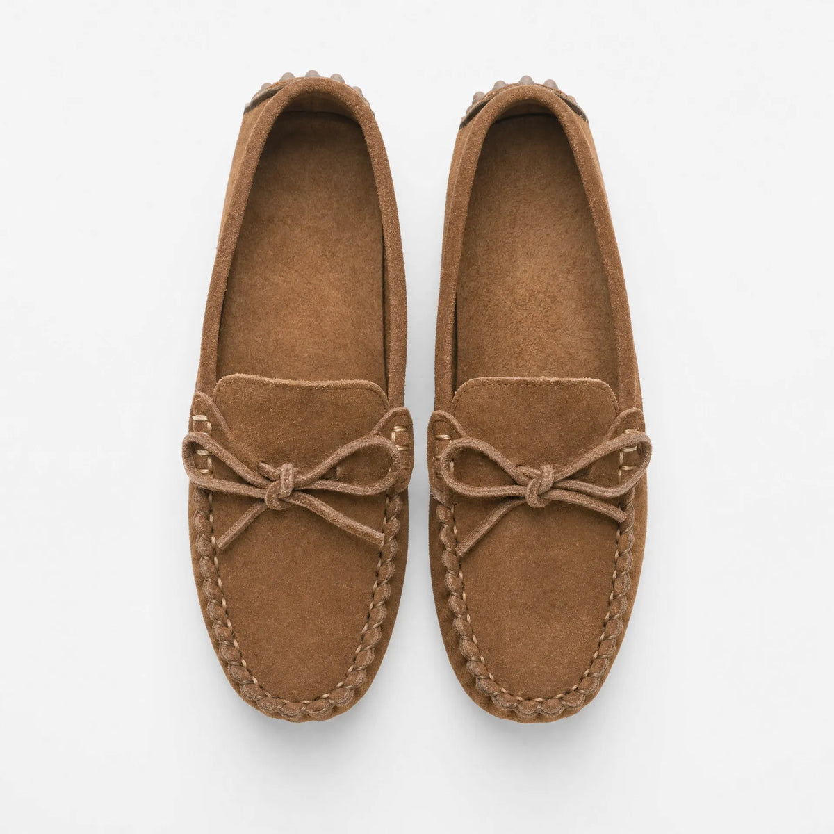 Gentry Morris Driving Tied Bow Suede Loafers