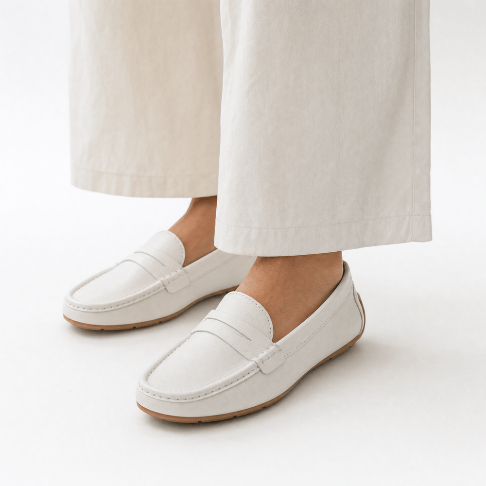 Gentry Morris Flat Penny Loafers Slot Detail