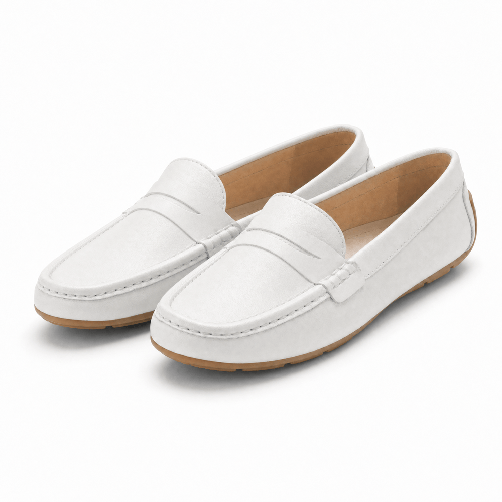 Gentry Morris Flat Penny Loafers Slot Detail