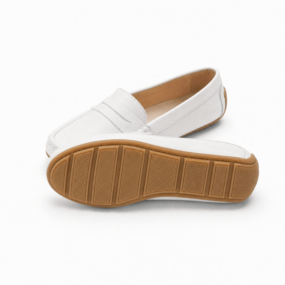 Gentry Morris Flat Penny Loafers Slot Detail