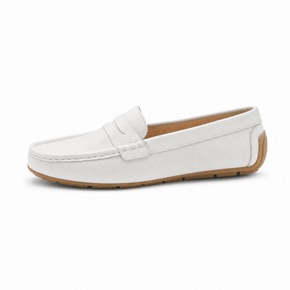 Gentry Morris Flat Penny Loafers Slot Detail