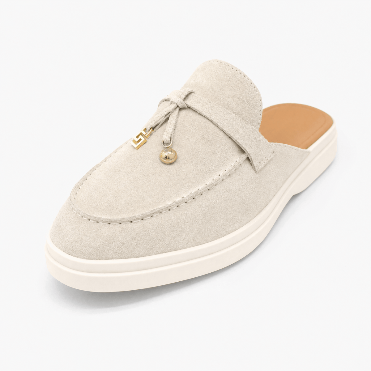 Gentry Morris Ivory / 35 Chunky Backless Loafers Slip On