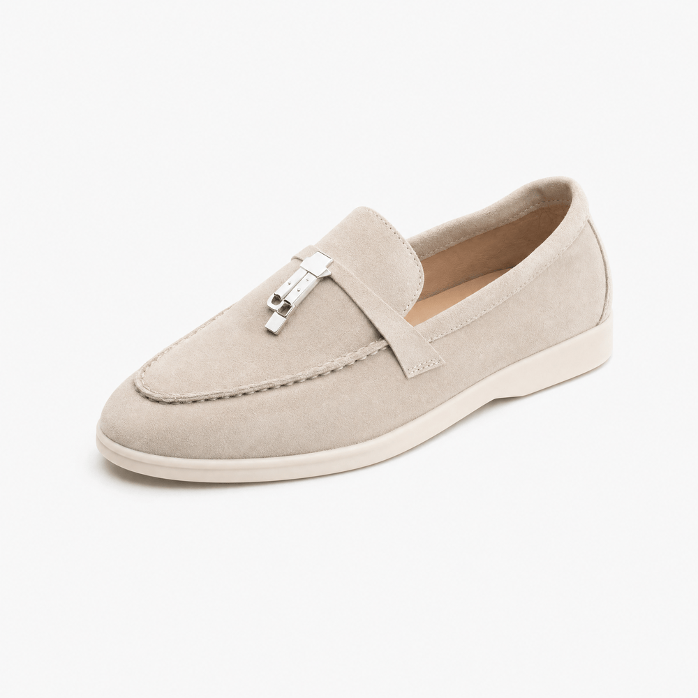 Gentry Morris Ivory / 36 Suede Tassel Loafers Slip On