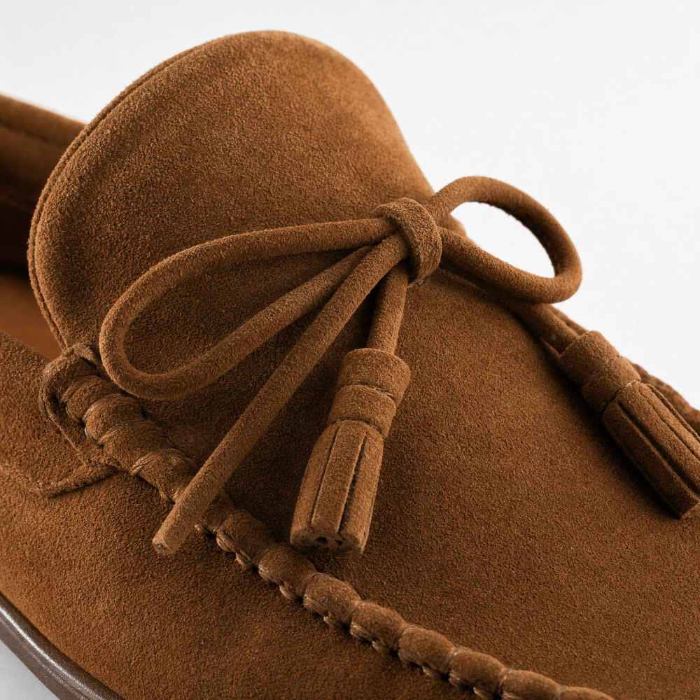 Gentry Morris Kids Suede Tassel Loafers Brown
