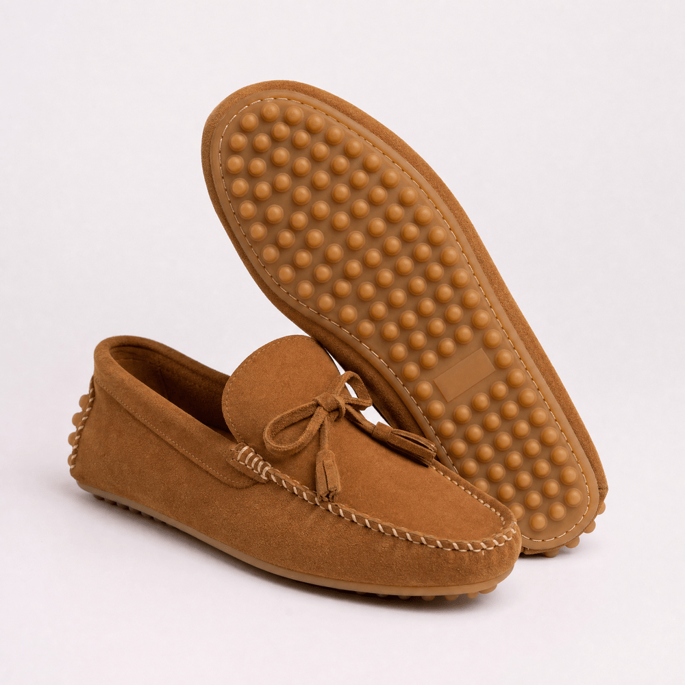 Gentry Morris Kids Suede Tassel Loafers Brown