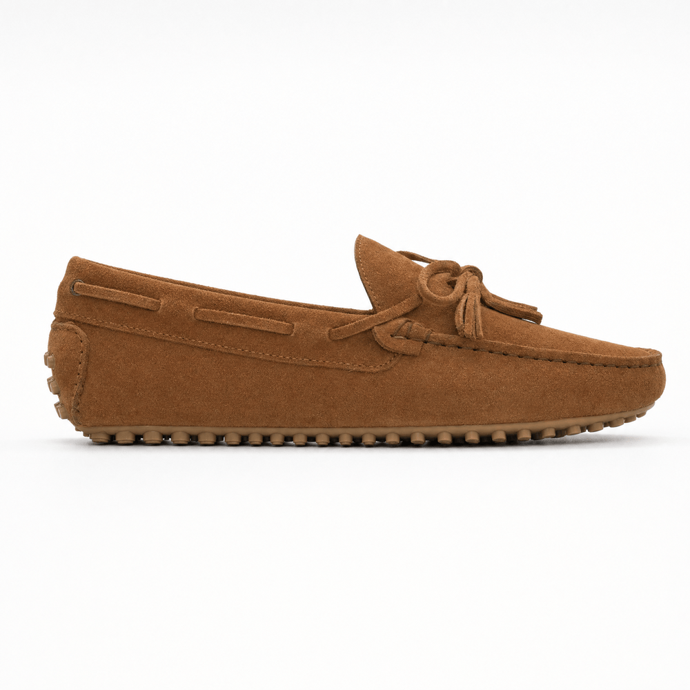 Gentry Morris Kids Suede Tassel Loafers Brown