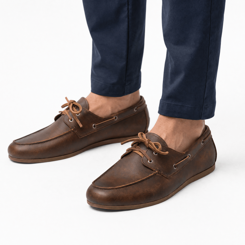 Gentry Morris Lace Up Loafers Dark Brown