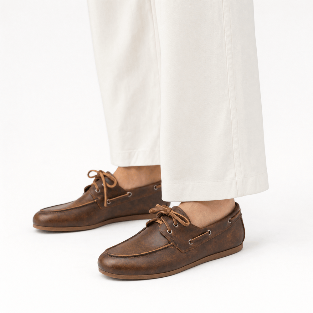 Gentry Morris Lace Up Loafers Dark Brown