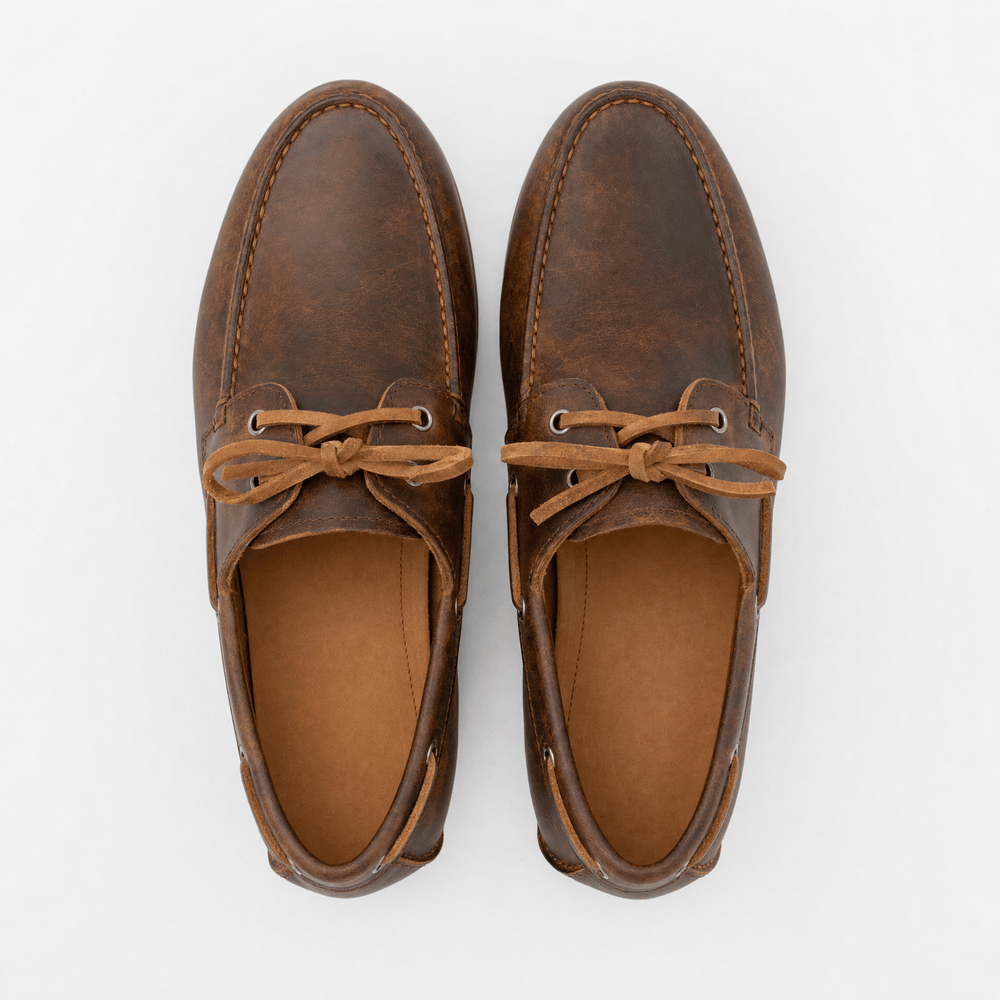 Gentry Morris Lace Up Loafers Dark Brown