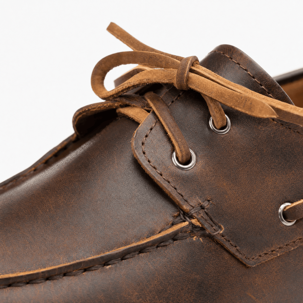 Gentry Morris Lace Up Loafers Dark Brown