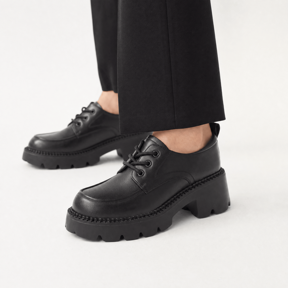 Gentry Morris Lace Up Platform Loafers Chunky