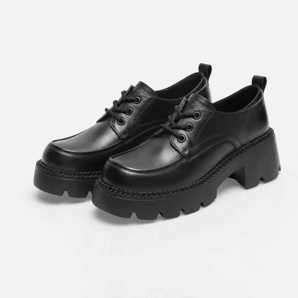 Gentry Morris Lace Up Platform Loafers Chunky