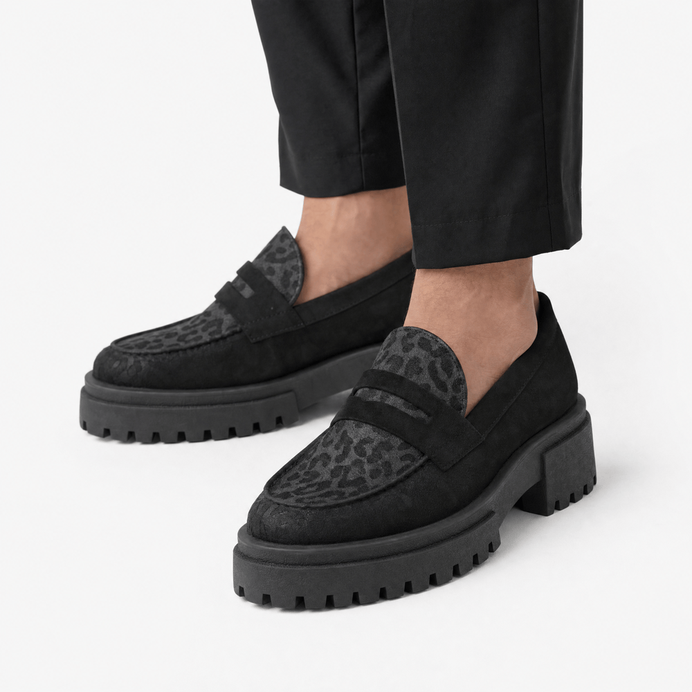 Gentry Morris Leopard Chunky Loafers Detail