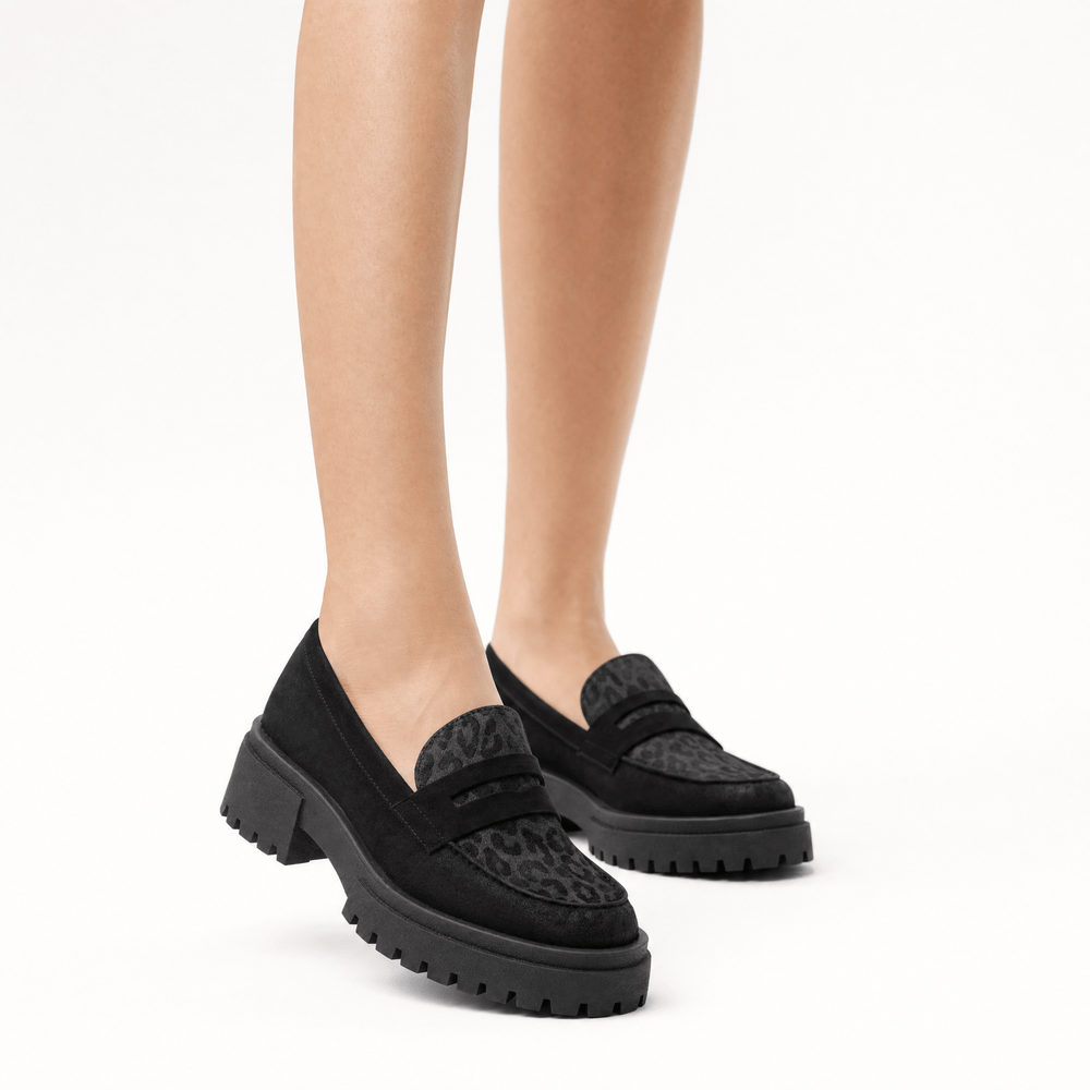 Gentry Morris Leopard Chunky Loafers Detail