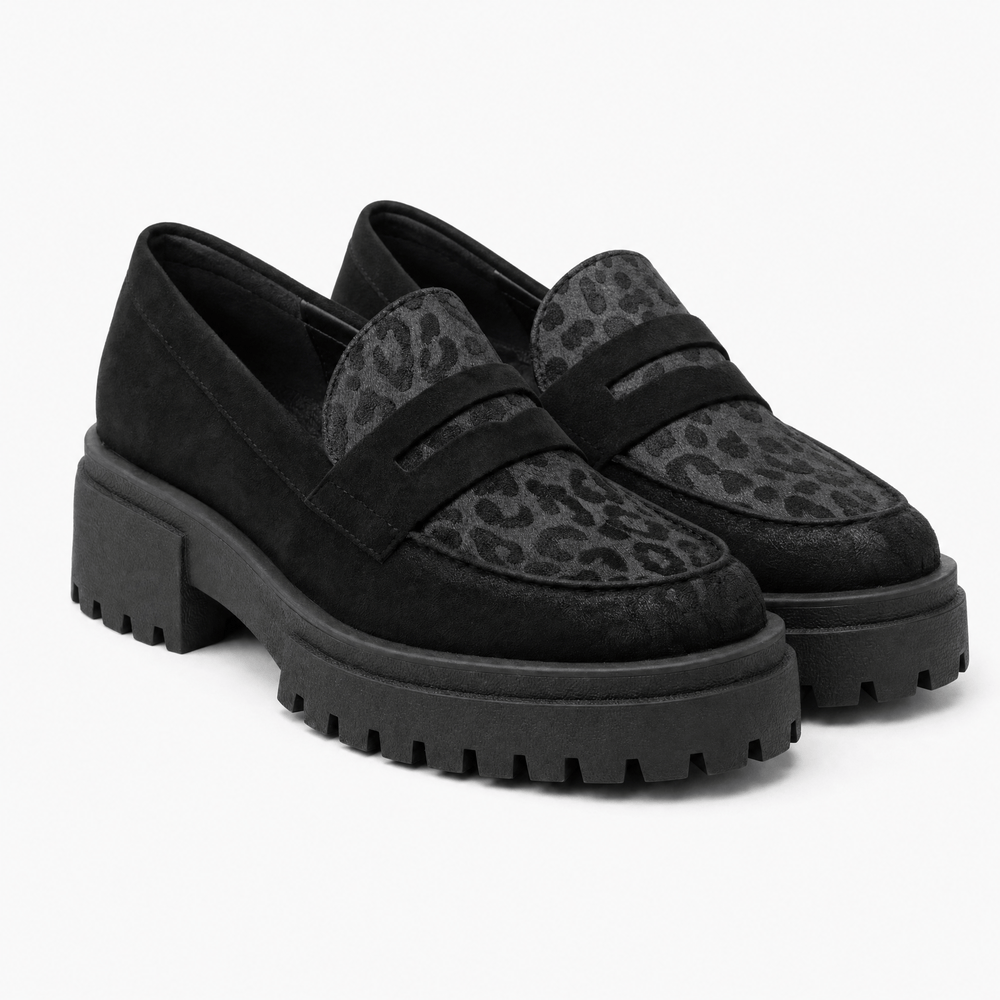 Gentry Morris Leopard Chunky Loafers Detail