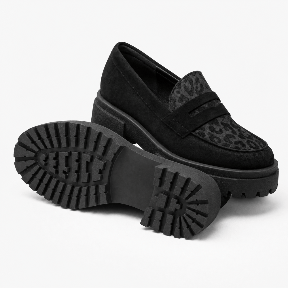 Gentry Morris Leopard Chunky Loafers Detail