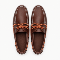 Gentry Morris Men's Brown Genuine Leather Boat Loafers - Flat Driving Shoes