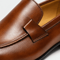 Gentry Morris Men's Handmade Brown Leather Slip-On Loafers