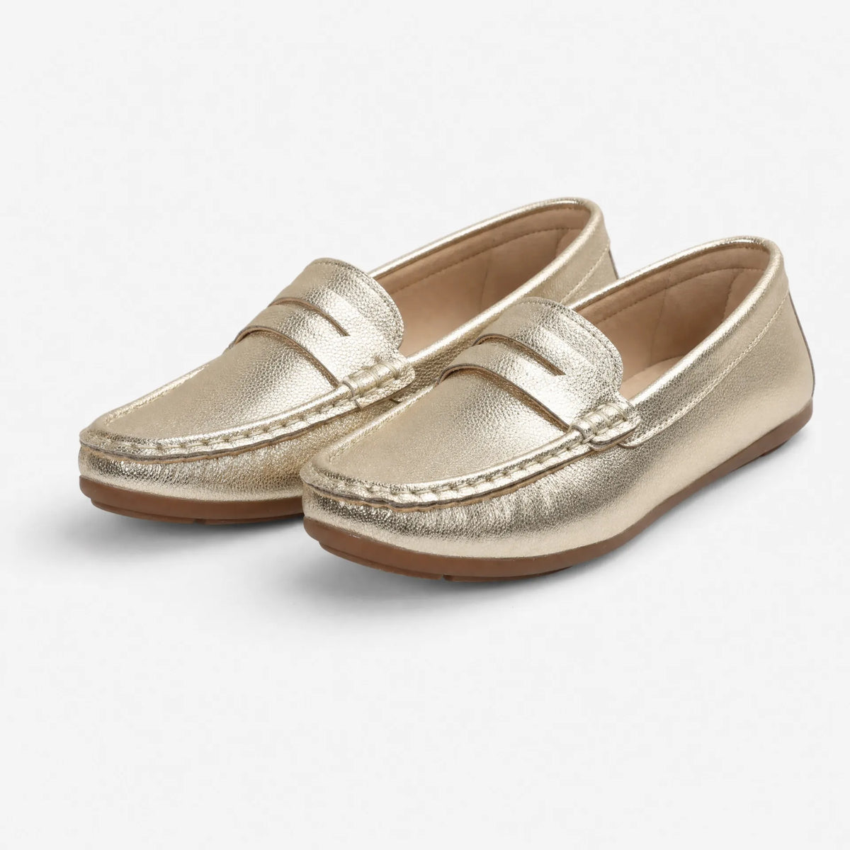Gentry Morris Metallic Flat Loafers Slip On