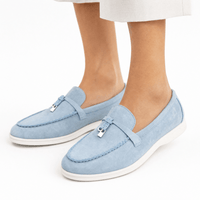 Gentry Morris Metallic Suede Tassel Loafers