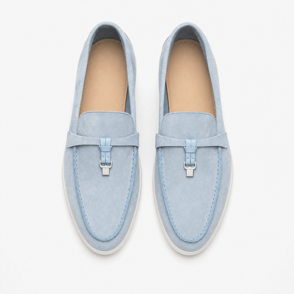 Gentry Morris Metallic Suede Tassel Loafers