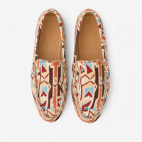 Gentry Morris Multicolour Geometric Pattern Loafers