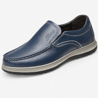 Gentry Morris Navy Blue / 5 Chunky Mens Loafers Slip On