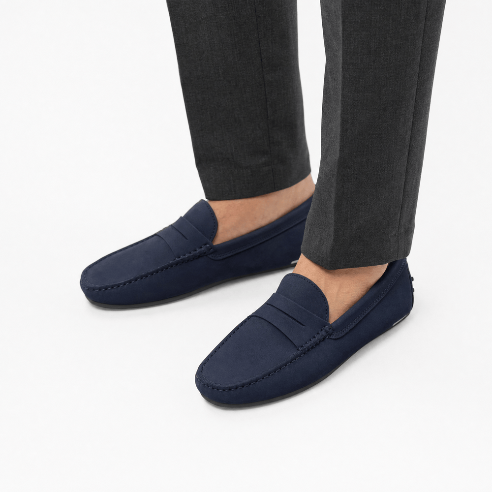 Gentry Morris Navy Penny Loafers
