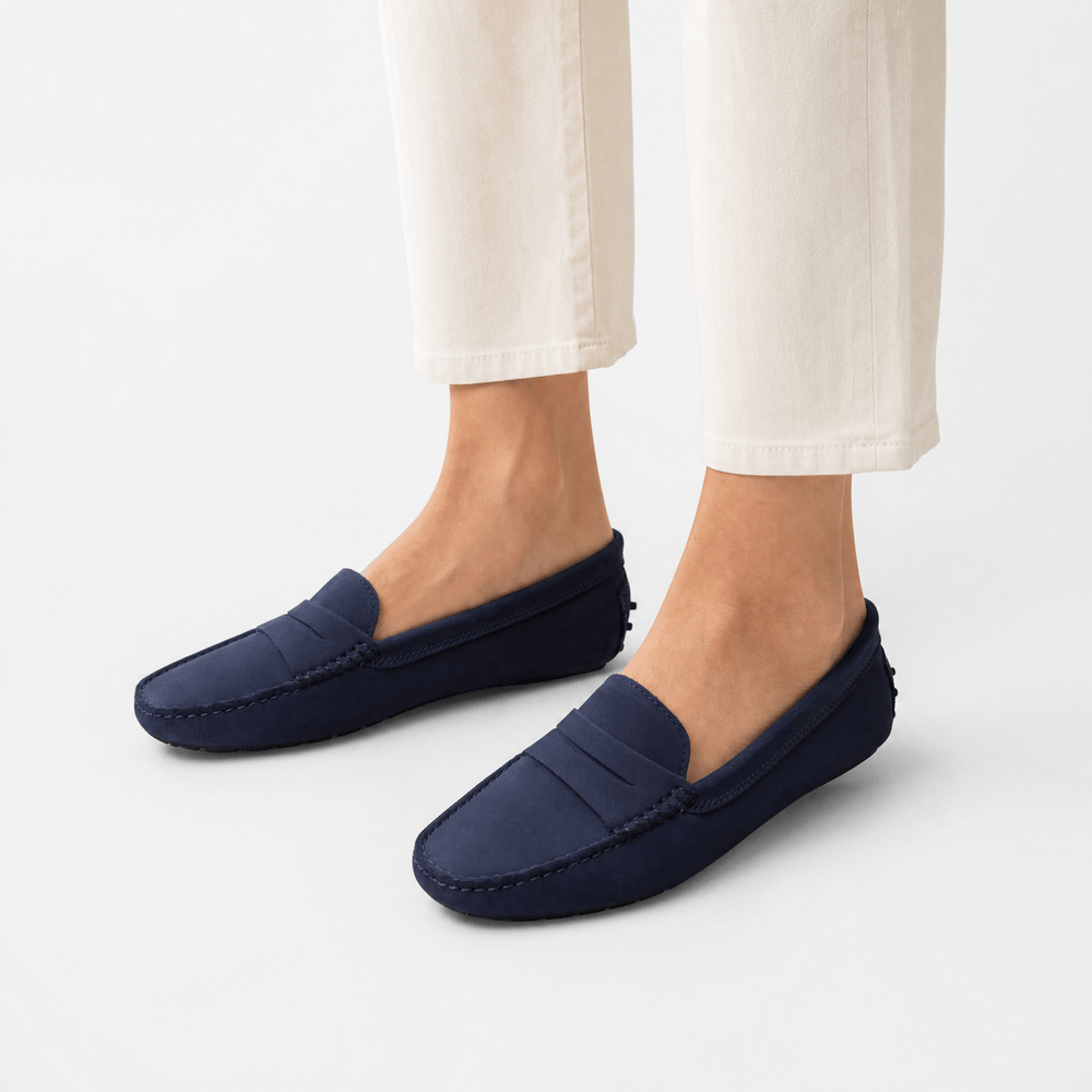 Gentry Morris Navy Penny Loafers