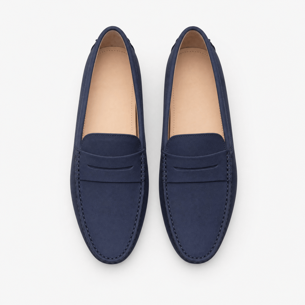 Gentry Morris Navy Penny Loafers