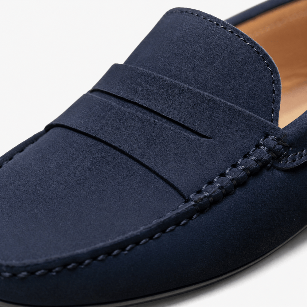 Gentry Morris Navy Penny Loafers
