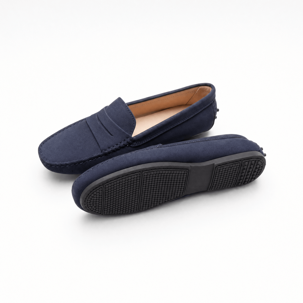 Gentry Morris Navy Penny Loafers