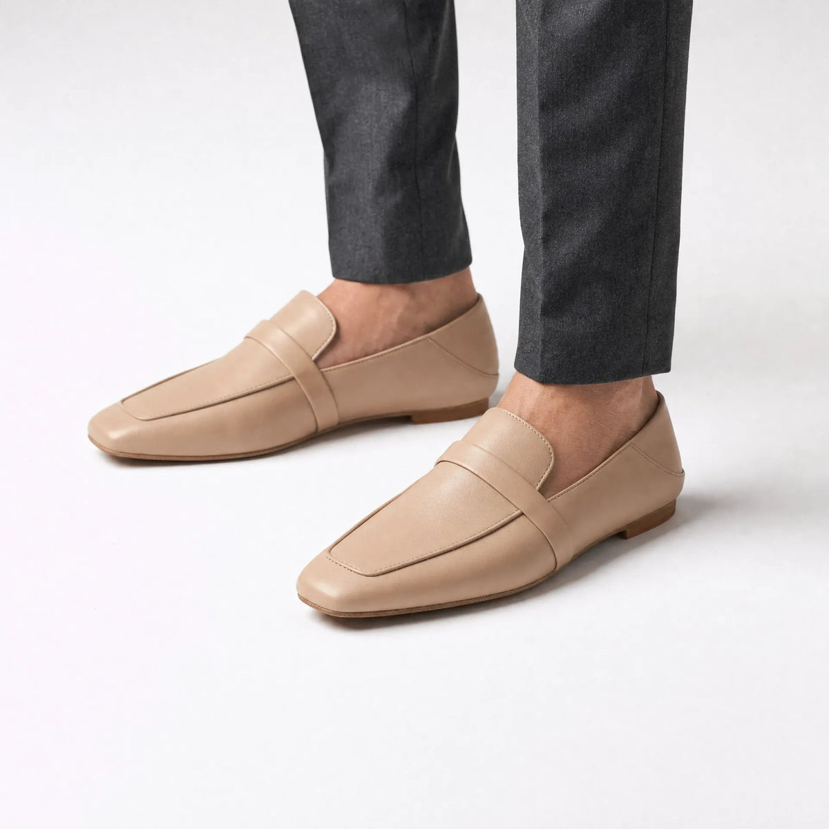 Gentry Morris Open Back Square Toe Loafers