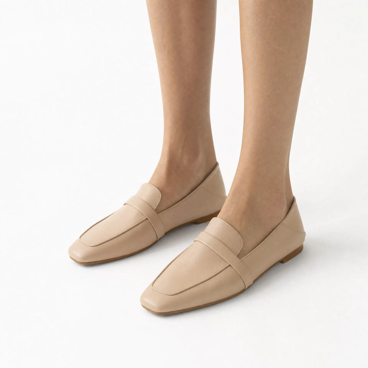 Gentry Morris Open Back Square Toe Loafers