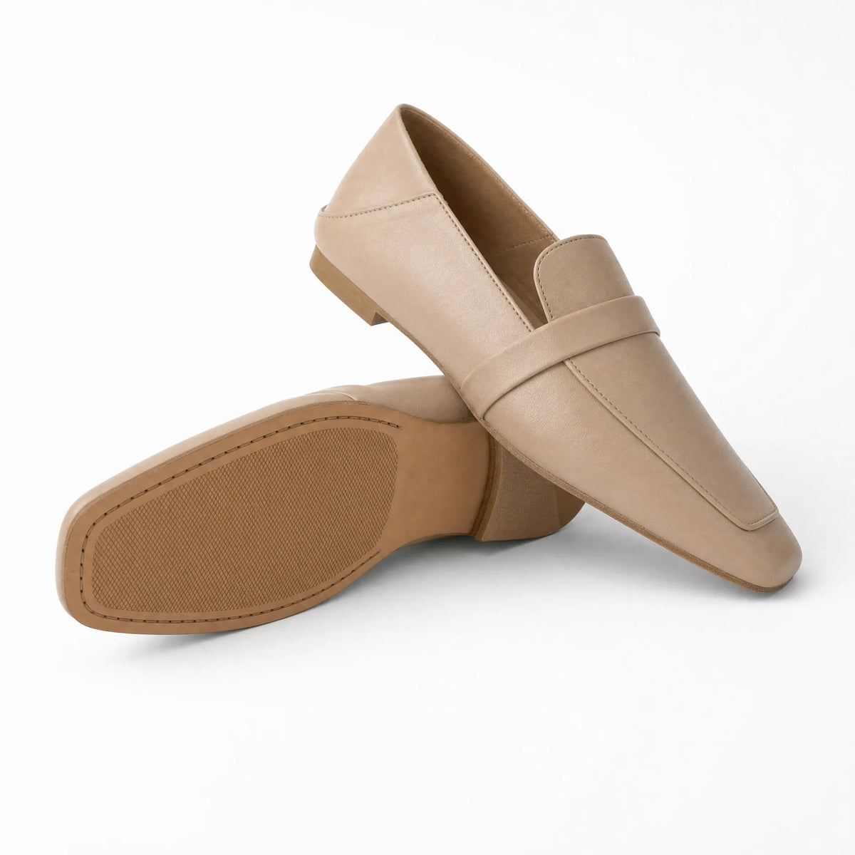 Gentry Morris Open Back Square Toe Loafers