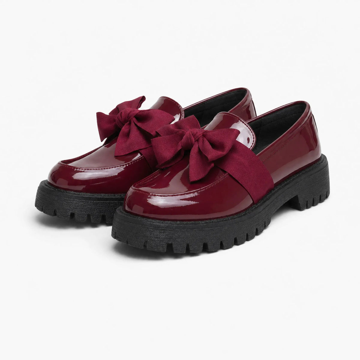 Gentry Morris Patent Bow Platform Loafers